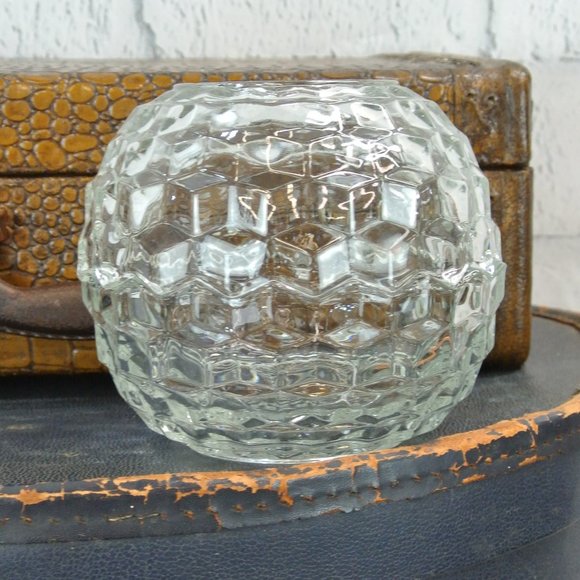 VINTAGE HOMCO 2-Piece Round Fairy Lamp Tea Light Candle Holder. - Picture 1 of 5